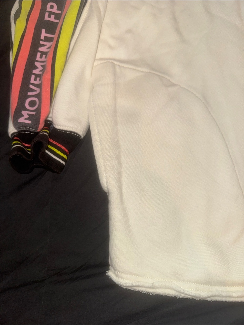 Free People Movement Long-Sleeve Sweatshirt with Colorful Stripes and pockets - Picture 6 of 6